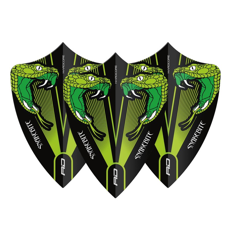 RED DRAGON Hardcore Peter Wright Snakebite Green Clear Freestyle Dart
