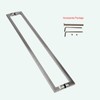 lesuti 24" Stainless Steel Double-Sided Push-Pull Door Handle,Sliding Barn Door