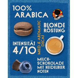 AFRO COFFEE Mild & Aromatic Decaf Organic I 10 Premium Coffee Capsules Fairtrade I Arabica Decaffeinated I Compatible Coffee Capsules I East Africa I Medium Roasted & Low Acid