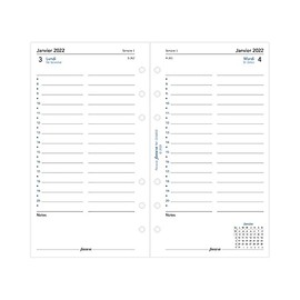FIL OFAX 68432-1 Refill Pack for Personal Organiser, 1 Day per Page, Format: 9.5 x 17 cm, January to December 2023, White Paper