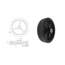 Zabi Wheels for Mähmaschinen Mower Wheels for Rasenmäher Diameter: 200 mm Ball Bearings