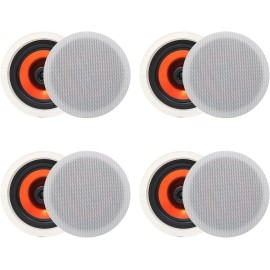 Herdio 4X Wall Ceiling Speakers 6.5" 600W Flush Mount Wired Kitchen Speakers