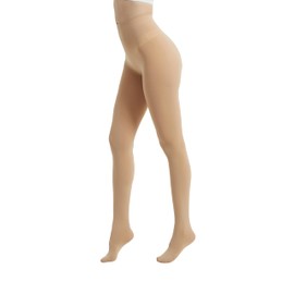 CACCICO 80D Run Resistant Women's Tights Semi Opaque Pantyhose Soft and Elastic High Waist Stockings for Women Beige-M