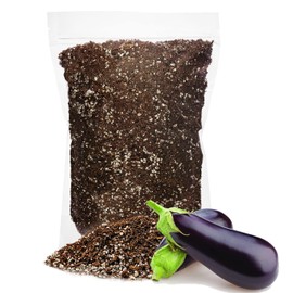 GARDENERA Premium Potting Soil for Eggplants - Specially Formulated Blend for Bigger and Healthier Eggplants - 1 Quart