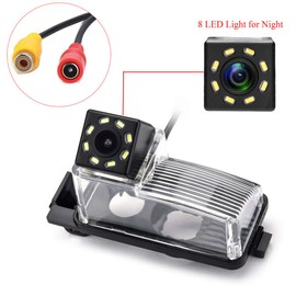 aSATAH 8 LED Car Rear View Camera for Nissan Tiida/Versa Hatchback/Livina/Grand Livina/Pulsar/ 350Z/ 370Z/ Fairlady Z & Vehicle Camera Waterproof Reversing Backup Camera (8 LED)