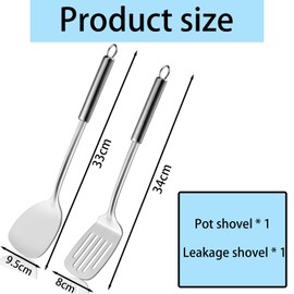 2 Pcs Metal Spatula,Stainless Steel Spatulas Set, Silver Slotted Turner, Heavy Duty Sturdy Kitchen Spatula High Heat Resistant, Ideal Cookware for Fish,Eggs,Pancakes, Dishwasher Safe, Easy to Clean