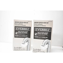 Everbilt Indoor Dryer Vent Kit 4in x 4ft 1000 052 138 Lot of 2