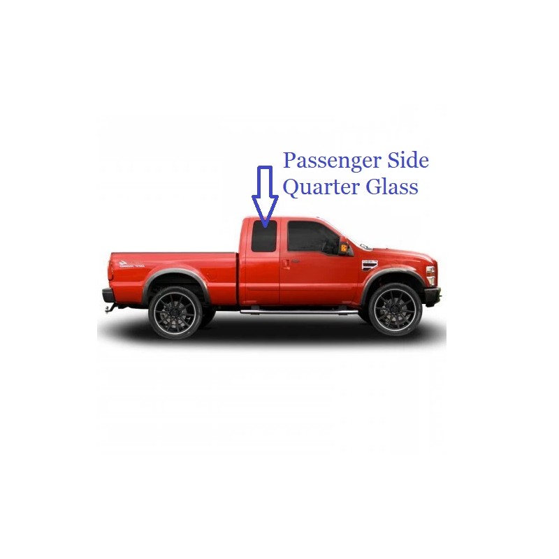 Generic Fits Ford F250,F350,F450,F550 1999-2016 Passenger side (Right) Quarter Glass