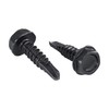 #8 x 1 in. Black Exterior Self Drilling Screws, Hex