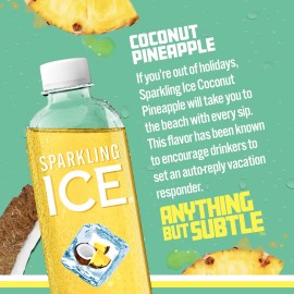 Sparkling Ice, Coconut Pineapple Sparkling Water, Zero Sugar Flavored