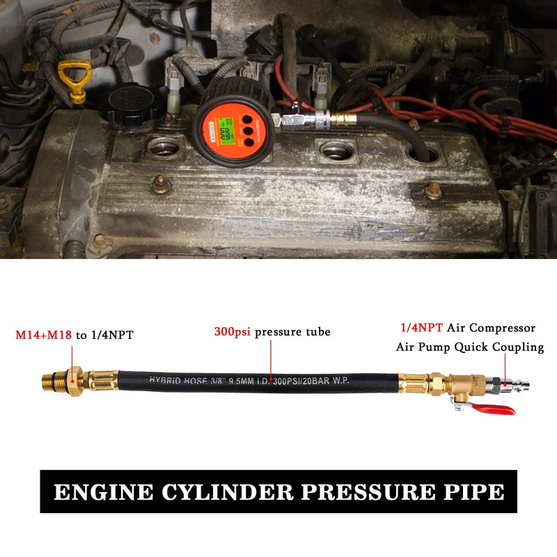 3mirrors Engine Air Valve Holder Pressure Pipe M14+M18 Thread to