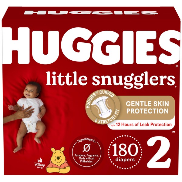 HUGGIES Huggies Size 2 Diapers, Little Snugglers Baby Diapers, Size