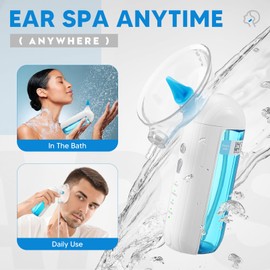 DeeWaves Electric Ear Wax Removal, Ear Cleaner with 6 Replacement Tips, Ear Cleaning Machine with Extension Water Supply Tube, Safe & Effective Ear Irrigation Kit Flushing System for Ear Wax Buildup