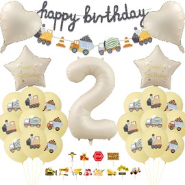 ALEGRE Digger Decoration 2 Children's Birthday Party