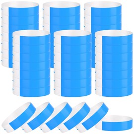 BOUBONI 300 Pcs Paper Wristbands for Events Water Resistant Paper Wristbands Sticky Rolls Bracelet for Events Clubs Music Festival Concert(Blue)