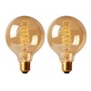 CTKcom G30 Edison Globe Bulbs (2 Pack)- G95 E27 Antique