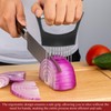 2 PCS Stainless Steel Cutting Kitchen Gadgets,Onion Slicer, Onion Holder
