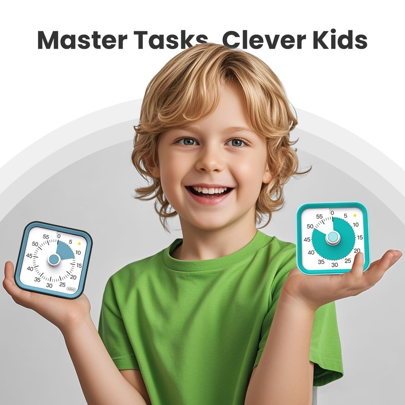 InfPokid Visual Timer for Kids with Pause Function, 60 Minute
