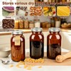 CARBLIN Half Gallon Amber Mason Jars, 3Pcs 64oz Canning Container