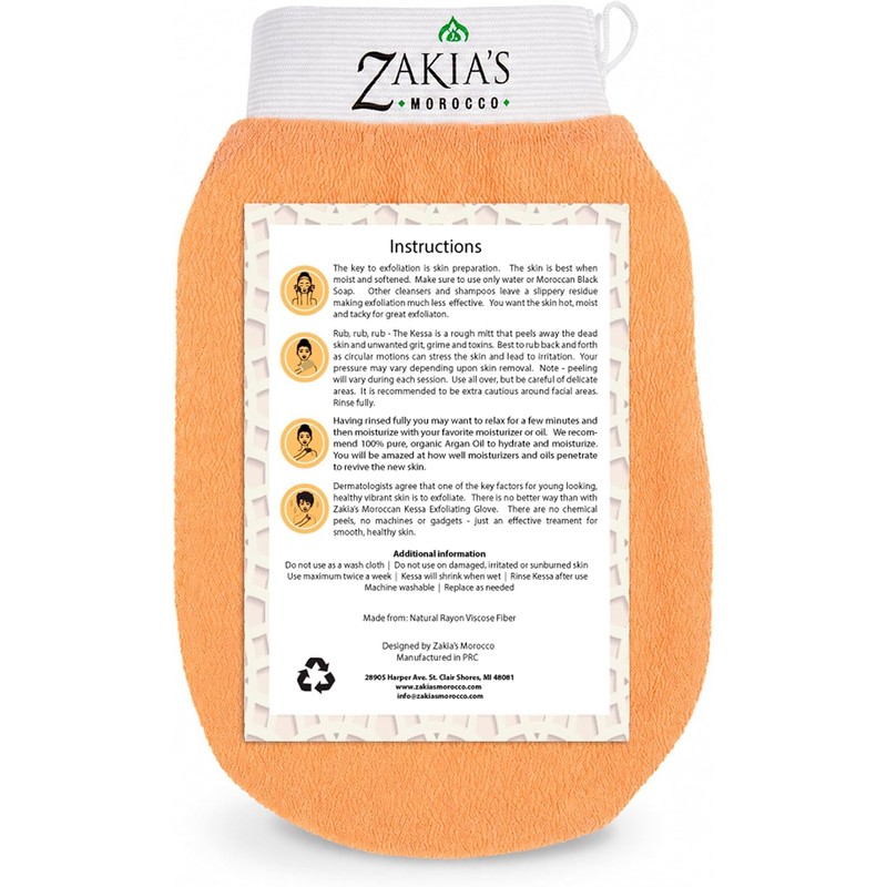 Guante Exfoliante The Original Kessa Beige Doble