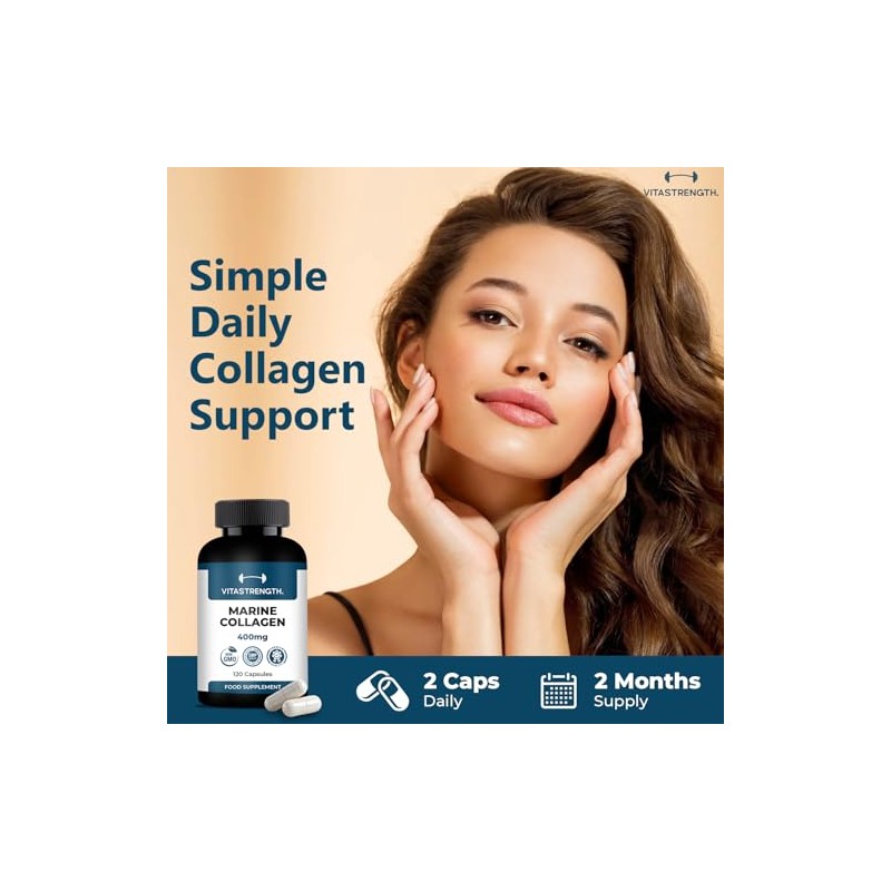 High Strength Marine Collagen Complex 400mg | Glucosamine, MSM, Chondroitin