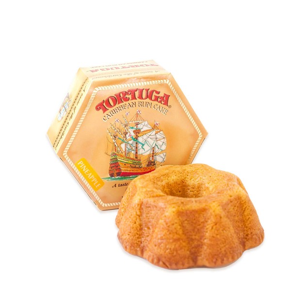 TORTUGA Caribbean Pineapple Rum Cake - 4 oz Rum Cake - The Perfect Premium Gourmet Gift for Gift Baskets, Parties, Holidays, and Birthdays - Great Cakes for Delivery