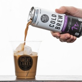 Great Lakes Lavender Oat Milk Cold Brew Latte Coffee, 11 Ounce Cans, Pack of 12