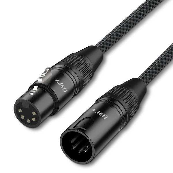 J&D 5 PIN XLR DMX Cable, DMX512 XLR 5 Pin
