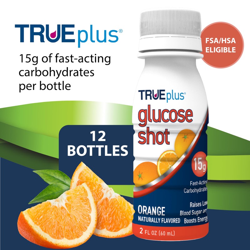 TRUEplus Glucose Shots 6 Bottles - Orange