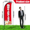 Buryeah 3 Sets Breakfast Lunch Dinner Feather Flags for BBQ