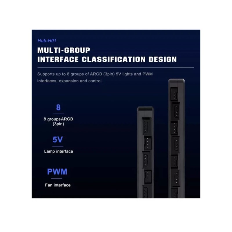 Pc Cooler Magnetic Base 16 Ports ARGB & PWM 2