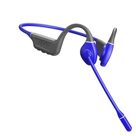 Puro Sound Labs PuroFlex-Kids: Open-Ear Bone Conduction Headphones- Bluetooth 5.3- Sweat Resistant Sport Headphones with Built-in Mic (Blue)