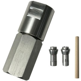 Neeki Flapper Adapter, stainless steel angle grinder adapter, compatible with 5/8"-11UNC thread angle grinders, converts angle grinders to rotary tools (2 collects)