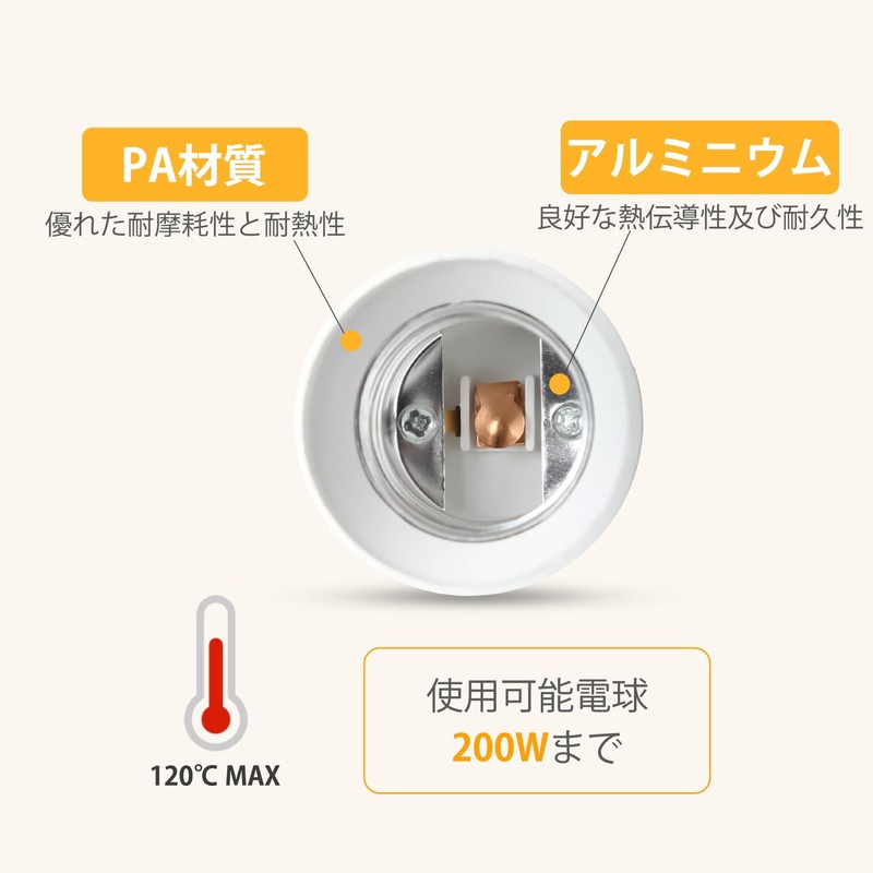 ORALUCE E17-E26 Base Conversion Adapter, E17 E26 Conversion Socket, E26