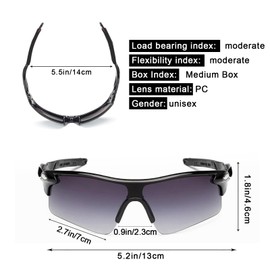 AYNKH 3 Stück Fahrradbrillen, Lauf-Sonnenbrillen für Herren und Damen, Sport-Sonnenbrille, UV400-Schutz, Skibrille, Outdoor, Fahren, Angeln, Laufen, Angeln, Fahrrad, Motorradbrille