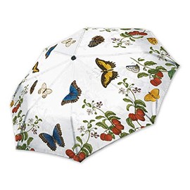 Pocket Umbrella/Umbrella/Stick Umbrella with Various Designs – Size: L 28 cm W 97 cm – Weight 330 g, RKS007 Merian Butterflies