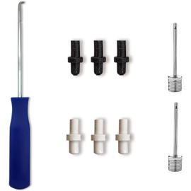 Basketball Valve Replacement Valve, Sports Ball Leak Repair Kit, Sports Ball , White and Black Valve, Suitable for Basketball, Football, Volleyball - Colour: Package 1