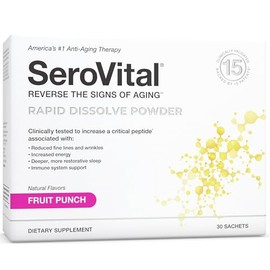 Serovital Rapid Dissolve Powder - Anti-Aging Supplement for Women, Skin Benefits, Energy and Better Sleep | 30 Day Supply - Fruit Punch