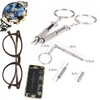 Genieforce 3-in-1 Mini Precision Screwdriver Keychain for Glasses, Sunglasses, Jewellery