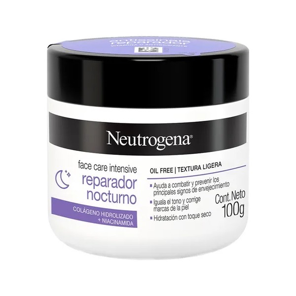 Neutrogena Crema Facial Reparadora Nocturna 100 g Hidratación Profunda Todo