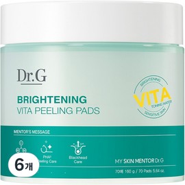 Dr. G Brightening Vita Peeling Pads 70 sheets, 70 pieces, 6 pieces / 닥터지 브라이트닝 비타 필링 패드 70매, 70개입, 6개