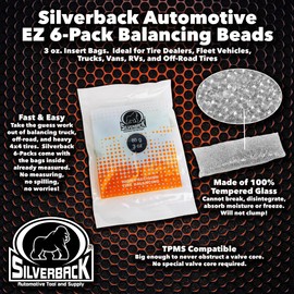 Silverback Automotive EZ 6-Pack Balancing Beads, 3 oz. Insert Bags. Ideal for Tire Dealers, Fleet Vehicles, Trucks, Vans, RVs, and Off-Road Tires