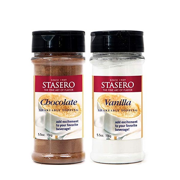Stasero Chocolate and Vanilla Shakable Topping Duo