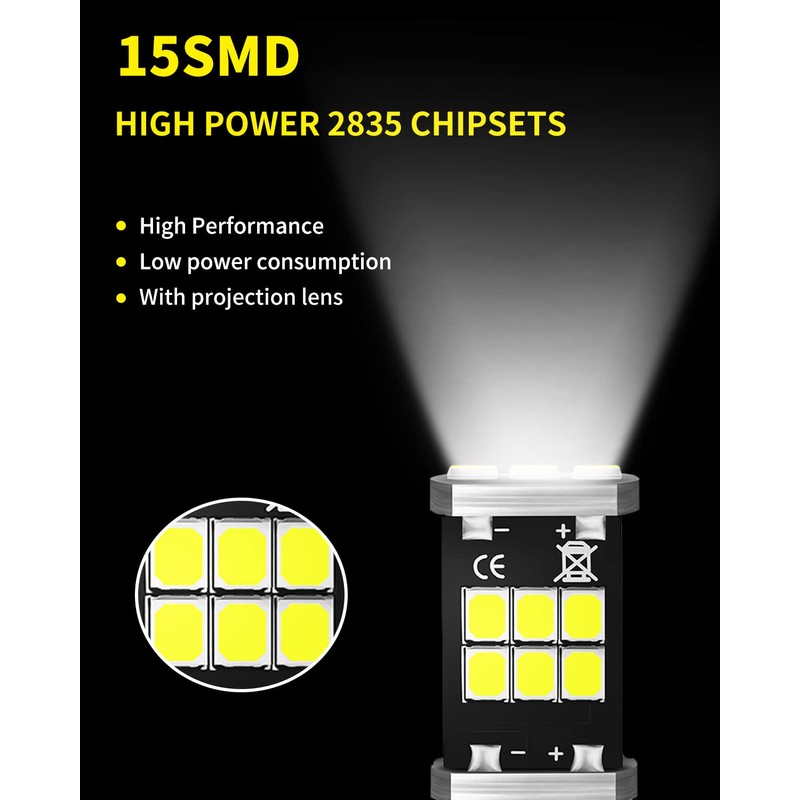 MEALAM T15 921 912 906 LED Bulbs 2835 Chipsets Compatible