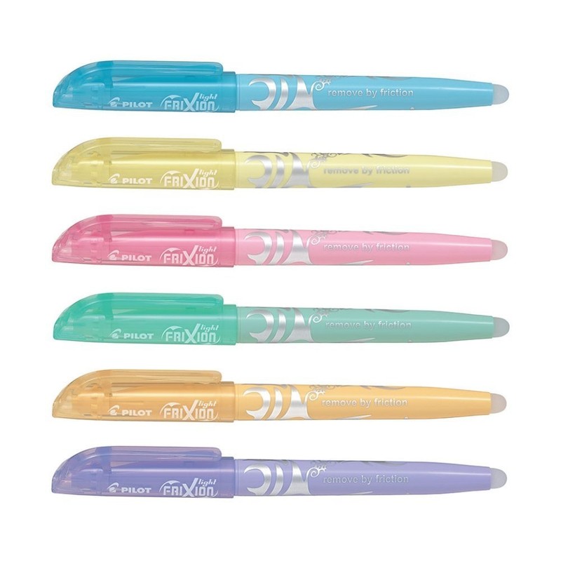 Pilot Frixion Light Pastel Highlighters + Eraser Set of 6