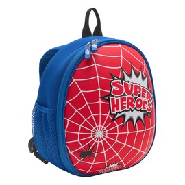 Wedo 2433302 Children's Spider Backpack, Sturdy Front, 2 Outer Mesh Pockets, Multiple Mesh Pockets Inside, Padded Carry Straps, Very Light, Easy to Clean