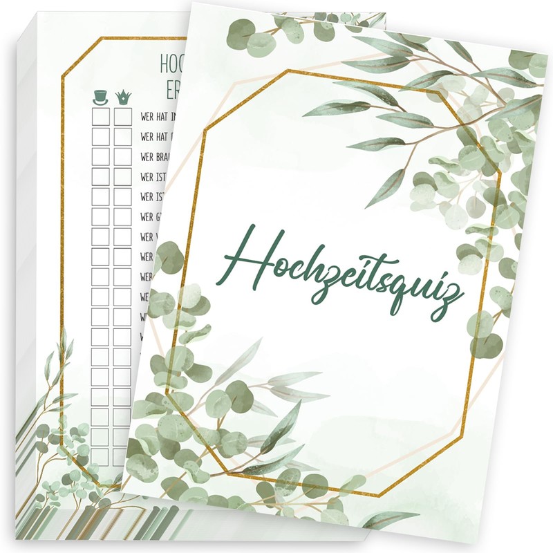 Wedding Games, 50 Cards with 18 Funny Questions Wedding Games