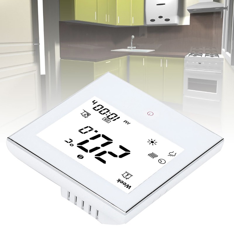 Heating Room Thermostat Weekly Programmable LCD Display Touching Screen 5A