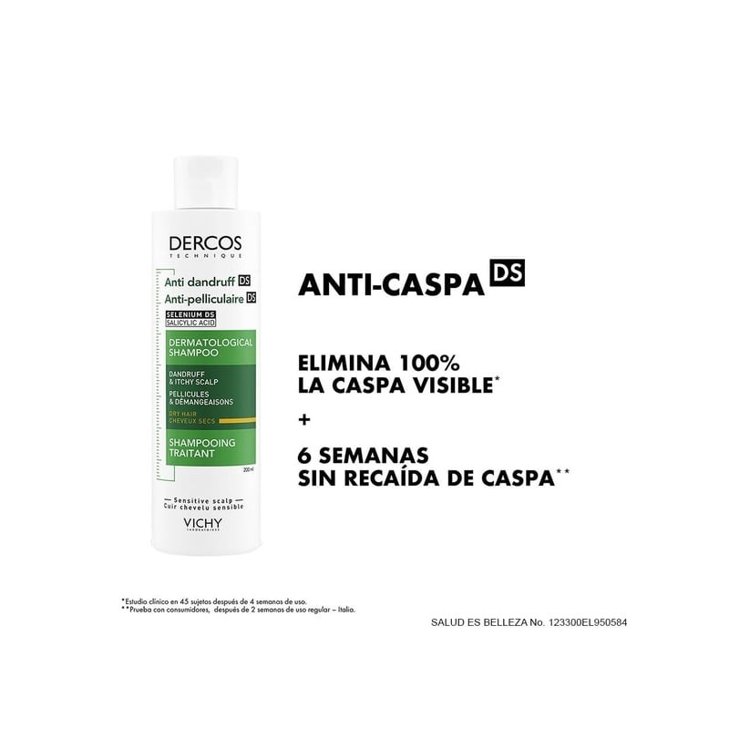 Shampoo Dercos VICHY Anticaspa Seca 200 ml