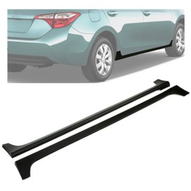 KUAFU Side Skirt Compatible with 2014-2019 Toyota Corolla Sedan Rocker Panels Extension ABS Painted Matte Black